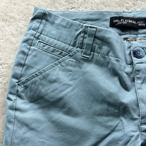 Lee Platinum Label Capri Sz 2 Petite Blue Sage - Picture 6 of 9